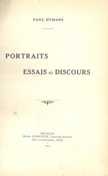 Portraits, essais et discours
